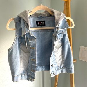 Cropped Jean Vest